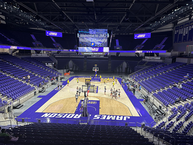 Photo of arena with campers